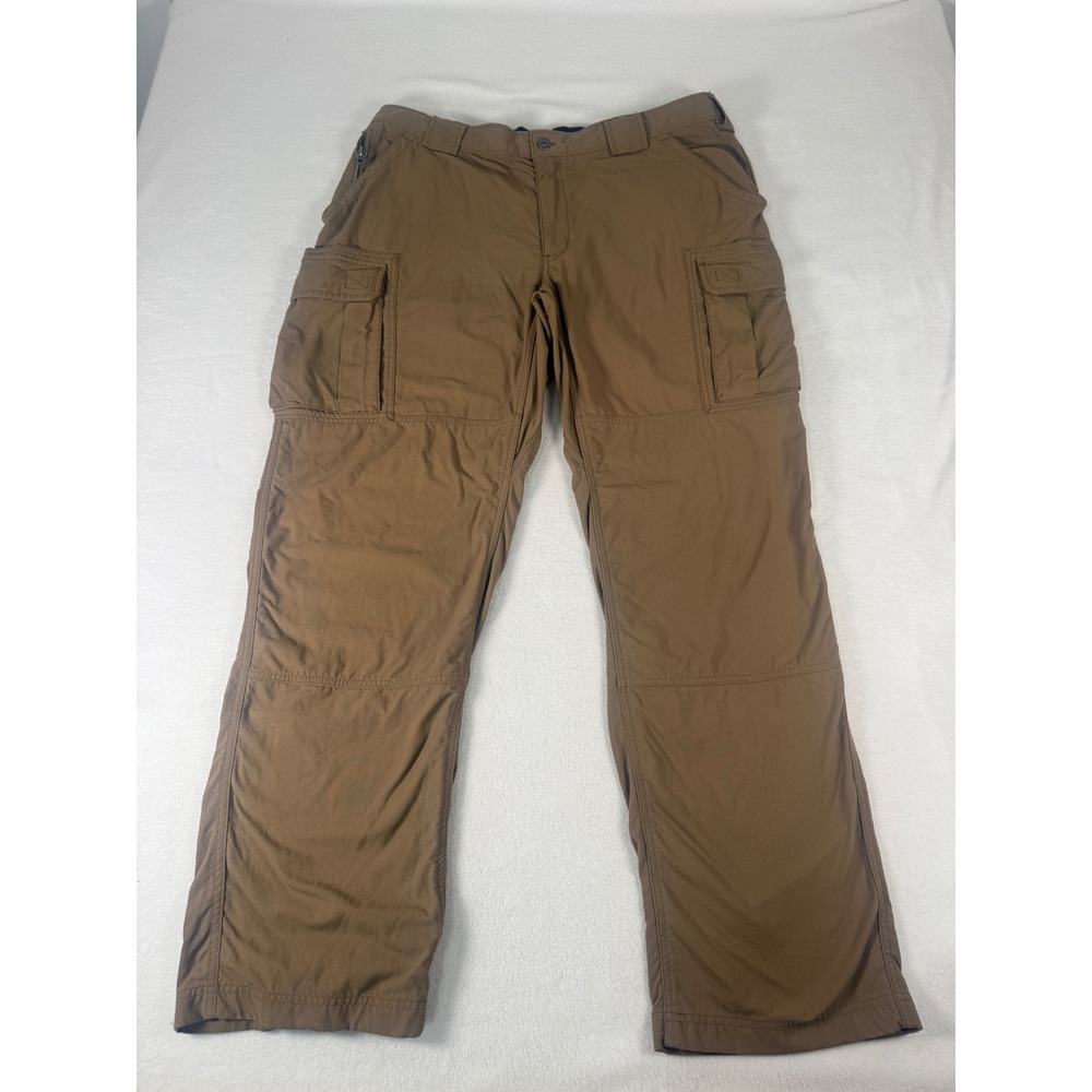 Duluth Trading Co Cargo Pants Mens 2XL x 34 Brown Nylon Gorpcore Utility Work